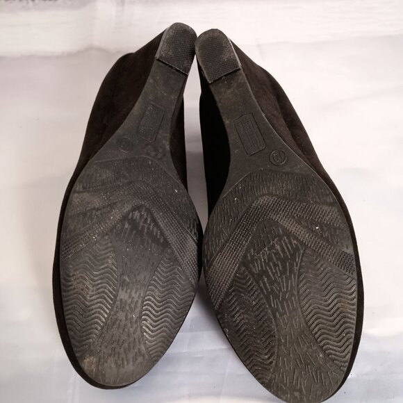 Seychelles Black Wedge Heels Size 10 Women’s Shoes Excellent Condition - Picture 5 of 7